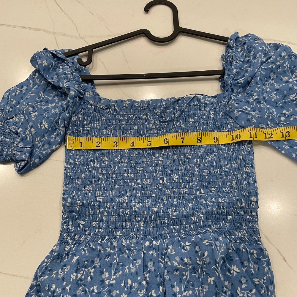 brand new reformation Elle mini Dress in blue - Picture 6 of 7